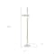 Homeroots 55.25 x 10 x 10 in. Hilyte 1-Light White Floor Lamp 397940 - alternate 2